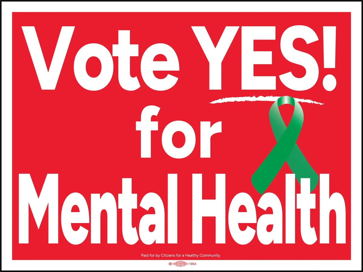 Yes for Mental Health yard sign logo
